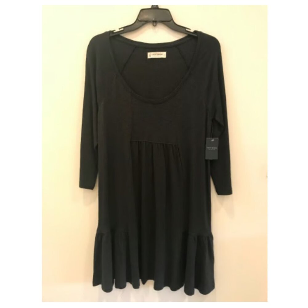 NWT Lucky Brand long sleeve mini dress or long tunic, black, size M